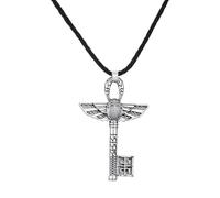 mens lady 2021New Spring Egyptian Scarab Key Pendant with Feathers Unique Egyptian Scarab Necklace Amulet Silver Egypt Necklace fashion