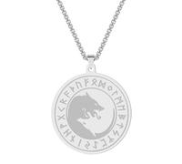 mens lady Chandle Geri and Freki in Elder Ulfhednar WolfKing Vicious Amulet Viking's Pendant Nordic Necklace for Men and Women fashion