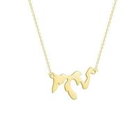mens lady Great Lakes Map Necklace Delicate Geometric Link Statement Small Pendant Memory Birthday Gift Wholesale fashion