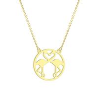 mens lady Kissing Flamingos Silhouette Shaped Tiny Round Cut Out Pendant Necklace Minimalistic Handmade Animal Jewelry fashion