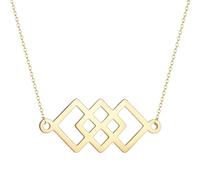 mens lady Naya Pendant Geometric Pattern Triple Square Necklace Women's Jewelry Elegant Simple Trendy Gift fashion