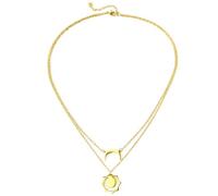 mens lady Necklace Delicate Openwork Carved Design Sun and Moon Suspension Pendant Necklace For Women Jewelry Ornate Gifts fashion