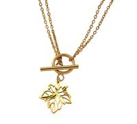 mens lady Necklaces Atmospheric Openwork Engraving A Maple Leaf Design Hanging Pendant Necklace For Women Jewelry Creative fashion