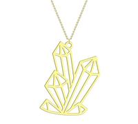 mens lady Stainless Steel Crystal Shape Charm Magic Hollow Out Pendant Celestial Mystical Witchy Magic Necklace fashion