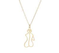 mens lady Stainless Steel Minimalist Female Nude Body Pendant Abstract Wire Backside Body Necklace Body Jewelry Gift For Her fashion