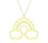 mens lady Stainless Steel Rainbow Charm Hollow Out Pendant Clouds Arch Geometric Rainbow Women Necklace fashion