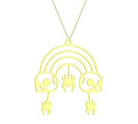mens lady Stainless Steel Rainbow Magic Hollow Out Ball Charm Sphere Witch Ball Charm Gold Plating Necklace fashion