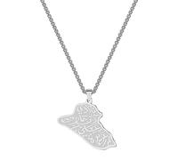 mens lady Syria Map Pendant Famous Verse Sterling Enamel Quality Jewelry Arabic for Men and Women fashion