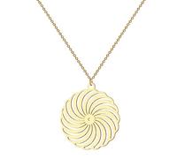 mens lady Trendy Tiny Circle Spiral Pendant Necklace Gold Silver Color Dainty Geometry Charm Choker Necklace For Women Girls fashion