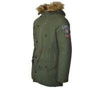 Mens Lambretta Premium Fishtail Parka Coat SS 3795 - Khaki Green