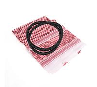 Men's Large Arab Shemagh Turban Bandana Headscarf Breathable Soft Cotton Desert Wrap Muslim Hijab Headband Shawl Keffiyeh Arabic Scarf Headcover Head Neck Arab Scarf Agal Set