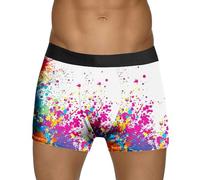 Mens Large Boxers,Men Boxers,Men's Underwear Category Product Title Mardi Festive All-Printed Face Pattern Briefs for Men UK Store (White, XXL)