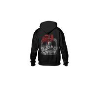 Death Hoodie Scream Bloody Gore Band Logo Official Mens Black Pullover L