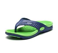 Men's Large Size Lightweight Summer Slip On Sandals Comfortable Slip On Slides Slides Slip On Sandals Summer Open Toe Slippers Textured Massage Sole - Beach, Outdoor, Pool, Leisure, 01 Green, 11 UK