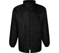 Mens Large & Tall D555 Zac Packaway Waterproof Rain Jacket Black 3XL-8XL