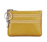 Men's Large Wallet for Papers Change Key Coin Zip Kit Card Sleeves Men, yellow, standard size