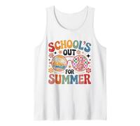 Mens Last Day Of School Teacher School's Out For Summer Groovy Tank Top