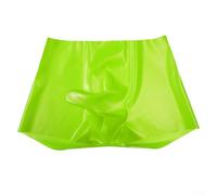 Mens Latex Boxer Briefs Seamless Elephant Trunk See-Through Rubber Panties Low Waist Erotic Underwear Solid Color Black Red Green Purple Yellow Pink Skin Beige Size(3XL Green)