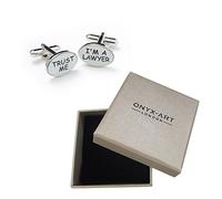 Mens Lawyer Silly Joke Novelty Cufflinks & Gift Box By Onyx Art