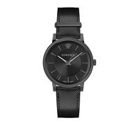 Men's Leather Analog Watch V Circle, male, Versace, Watches, Black, ONE SIZE, Accessories ONE SIZE