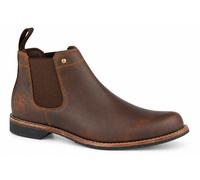 Mens Leather Ankle Boots Brown Chelsea Dealer Pull On Woodland Boot UK6-12