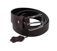 Mens Leather Belt,100% Full Grain Leather with Anti-Scratch Pin Buckle, Great for Jeans, Casual, Cowboy & Work Wear - Genuine Leather Belt - Brown - 32'' to 36''