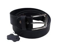 Mens Leather Belt,100% Full Grain Leather with Anti-Scratch Pin Buckle, Great for Jeans, Casual, Cowboy & Work Wear - Genuine Leather Belt - Black - 36'' to 40''