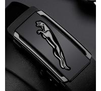 Men's Leather Belt Automatic Leather Buckle Toothless Non-Porous Young And Middle-Aged Business Cowhide Belt Young Men's Suit Pant Belt Wyk68 Black...