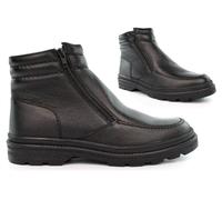 Mens Leather Boots Mens Ankle Boots Size 6 Boys Boot Size 12 Thermal Boot Faux Fur Real Leather Upper Zip Fastening Thermal Wide Open Sizes 6-12 Black 10 UK