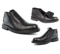 Mens Leather Boots Mens Thermal Boots Size 6 Boys Boot Size 9 Leather Boot Faux Fur Thermal Zip Fastening Wide Open Sizes 6-12 Black 9 UK