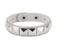 Men's Leather Bracelet,2Pcs Punk Rock Studded Bracelets For Men Women Leather Cuff Bangle Gothic 80S Retro Style Wristband Party Jewelry Gift Cosplay Accessories Silver