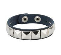Men's Leather Bracelet,2Pcs Punk Rock Studded Bracelets For Men Women Leather Cuff Bangle Gothic 80S Retro Style Wristband Party Jewelry Gift Cosplay Accessories Dark Blue