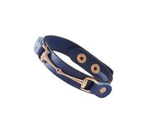men's leather bracelet, Boho Leather Braided Bracelet for women adjustable Handmade Cuff Bangle with infinity knot charm couple Jewellery Birthday Gifts for Women Girls navy blue