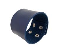Men's Leather Bracelet,Punk Leather Cuff Bracelets for Men Women Retro Vintage Wide Gauntlet Cuff Bangle Unisex with Snap Gothic Rock Biker Adjustable Wristbands Black Royal Blue