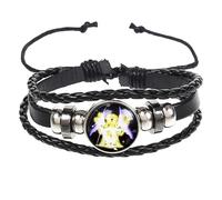 Mens Leather Bracelet,Zodiac Signs Spirit Bracelet Adjustable Luminescent Constellation Leather Bracelet Multilayer Braided Rope Manifestation Jewellery Fathers Day Gift For Him Dad Gemini