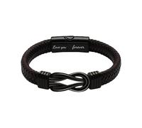 Mens Leather Bracelets,Brown Braided Leather Knot Bracelet Infinity Knot Braided Leather Wristband Gift For Boyfriend Husband Couple Son Boys Men's Jewellery For Men Birthday To My Brother 2