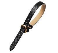 Mens Leather Bracelets, Genuine Leather Bracelet Adjustable Handmade Wristband With Buckle Punk Stackable Wrist Belt Charming Cowhide Jewelry For Women Teen Girls Black(Golden Buckle) Wide 8