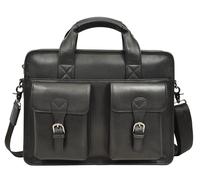 Mens Leather Briefcase Business Work Bag Multiple Pockets Office Messenger Thorn