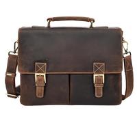 Mens Leather Briefcase Shoulder Bag Cross Body Style Organiser Barbican (Oil Tan)