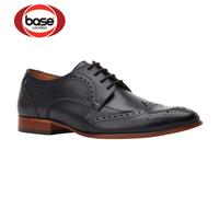 Base London Barbera Mens Classic Fashion Formal Leather Brogues Black
