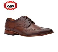 Base London Mens Barbera Waxy Brown Leather Brogue Shoes UK 9