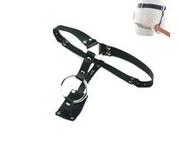 Men's Leather Chastity Belt Strap-on Harness SM Erotic String Chastity Belt Sexy Briefs with Cock Ring Men's Sexy Thong for Adult Gay Sex Toys