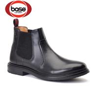 Mens Leather Chelsea Boot Base London Bloom Twin Gusset Pull On Ortholite Boots