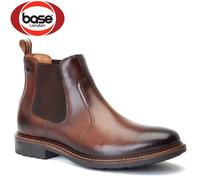 Mens Leather Chelsea Boot Base London Bloom Twin Gusset Pull On Ortholite Boots