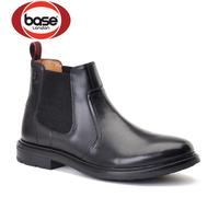 Mens Leather Chelsea Boot Base London Bloom Twin Gusset Pull On Ortholite Boots