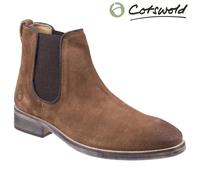 Mens Leather Chelsea Boots Cotswold Corsham Twin Gusset Pull On Boot UK6-12