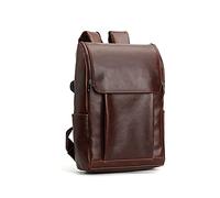 Mens Leather Computer Bag, Business Casual Backpack, Large Capacity Travel Backpack, 29 * 11 * 45 Cm Size, Multifunctional Office Outdoor Bag (Brown)
