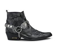 Mens Leather Cowboy Riding Grey Ankle Boots Cuban Biker Dancing Winklepickers Western 44