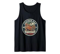 Mens Leather Dad Leather Craft Artisan Workshop Father's Day Tank Top