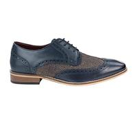 Mens Leather Gatsby Brogues Tweed Lace Shoes 1920s Classic